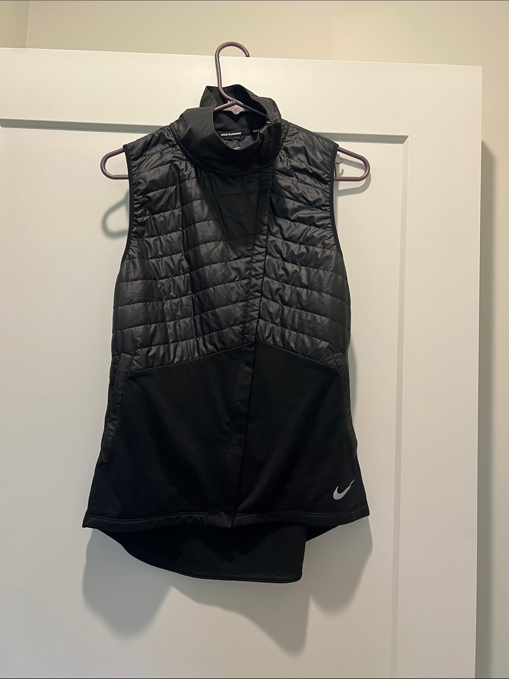 Nike Black Quilted Hybrid Running Vest